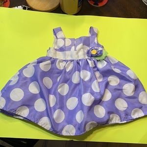 Purple n white polka dot dress